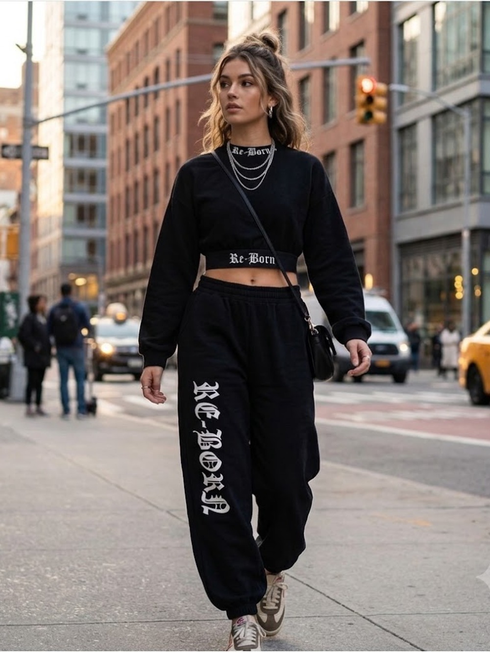 Black Track Jogger Set by The Sang - Women